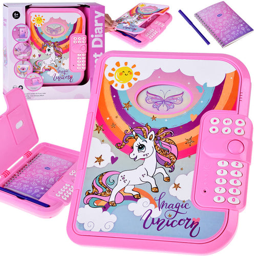 Magical Unicorn Notebook Locker Set with Accessories for Kids