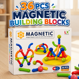 Magnetic Building Blocks – 63 Piece STEM Educational Toy for Kids