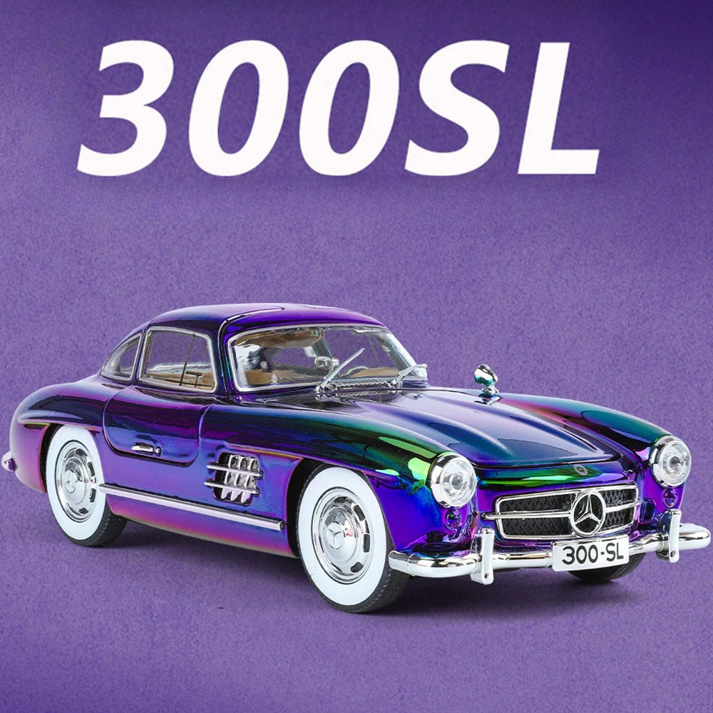 Mercedes-Benz 300SL 1:24 Diecast Model Car – Crystal Color Gullwing