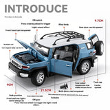 Toyota FJ Cruiser 1:24 Diecast Model Car – Pull-Back with LED Headlights