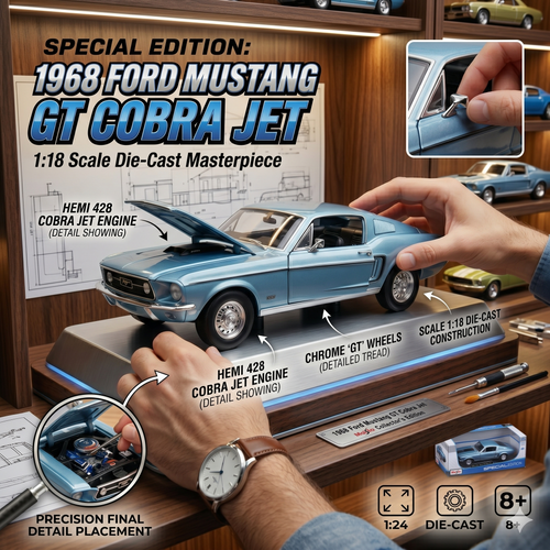 Maisto Special Edition 1968 Ford Mustang GT Cobra Jet | 1:24 Scale Die-Cast