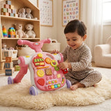 Multifunction 4-in-1 Baby Walker with Activity Table, Scooter & Ride-On