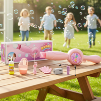Magic fog bubble wand creating smoke bubbles