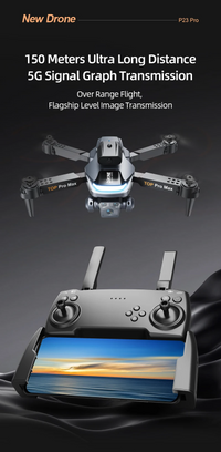 P23 Pro triple camera drone – package contents knapsack included