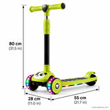 Panda Kids Scooter with LED Light-Up Wheels & Music