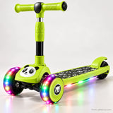 Panda Kids Scooter with LED Light-Up Wheels & Music