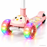 Pink Chick Kids Scooter with Removable Seat & LED Wheels