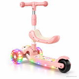 Pink Chick Kids Scooter with Removable Seat & LED Wheels