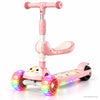 Pink Chick Kids Scooter with Removable Seat & LED Wheels