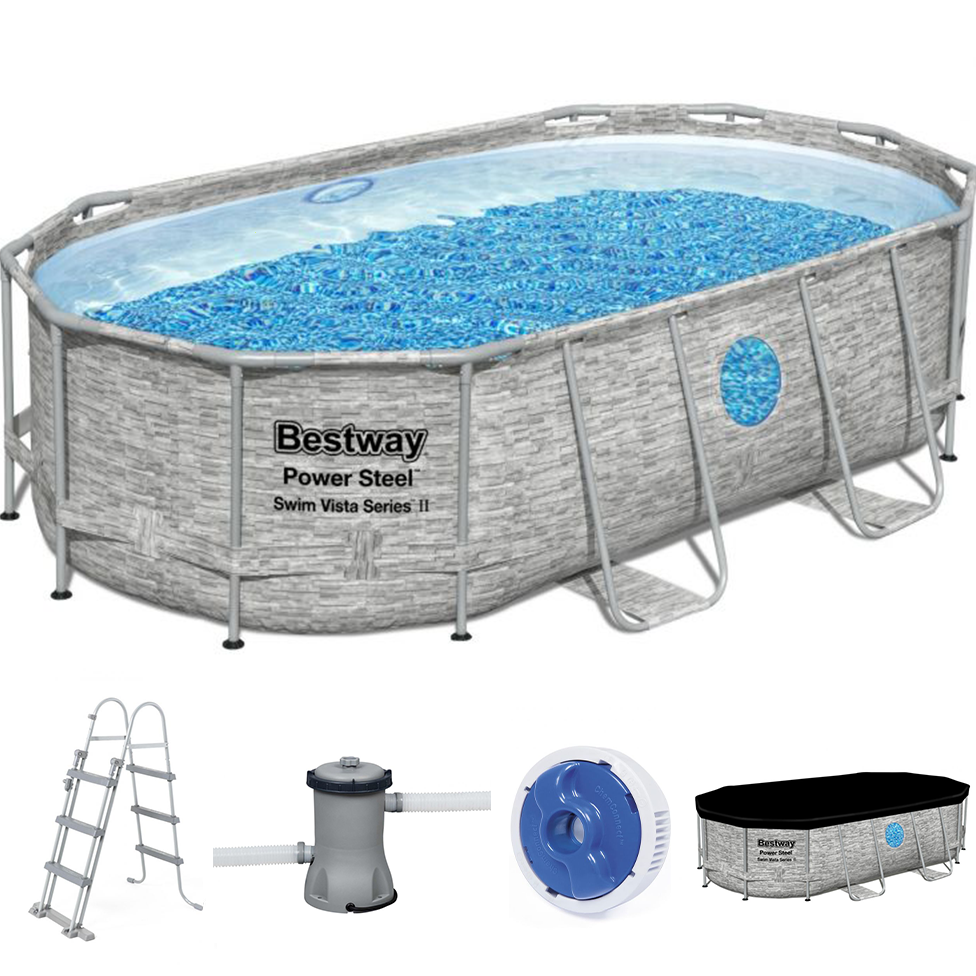 BESTWAY Portable Power Steel Pool 14ft | Frame Pool