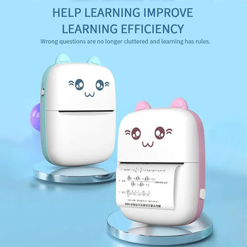 Pocket Inkless Mini Bluetooth Photo Printer for Kids