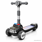 Police Car Kids Scooter with Light Bar, Lights & Music