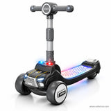 Police Car Kids Scooter with Light Bar, Lights & Music