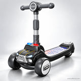 Police Car Kids Scooter with Light Bar, Lights & Music