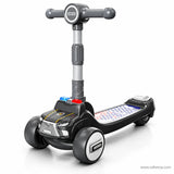 Police Car Kids Scooter with Light Bar, Lights & Music