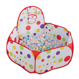 Polka Dot Ball Pit Tent with Basketball Hoop for Kids