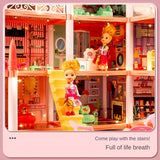 Princess 4-Storey Doll House Castle with LED Lights