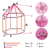Princess Castle Play Tent for Girls | Kids Indoor Playhouse