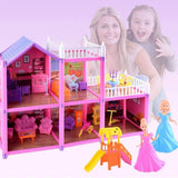 Princess Doll House Play Set with Dolls & Furniture