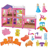 Princess Doll House Play Set with Dolls & Furniture