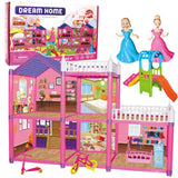 Princess Doll House Play Set with Dolls & Furniture