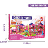 Princess Doll House Play Set with Dolls & Furniture