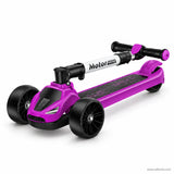 Purple Racing Kids Scooter with Rear Brake & Light-Up Wheels