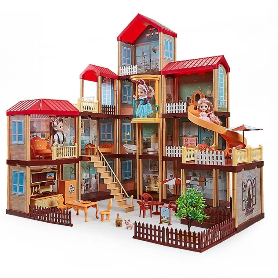Qixi Toys Princess Doll House – 395-Piece Luxury Playset