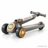 Racing 68 Kids Scooter with Gold Wheel Hubs – Slate Grey