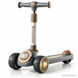 Racing 68 Kids Scooter with Gold Wheel Hubs – Slate Grey