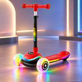 Royal Blue Rainbow LED Deck Kids Scooter with Light-Up Wheels