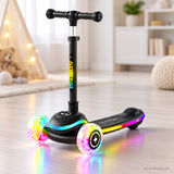 Royal Blue Rainbow LED Deck Kids Scooter with Light-Up Wheels