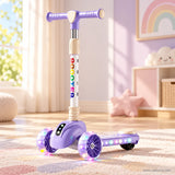 Rainbow Letter Kids Scooter with LED Light-Up Wheels & Music