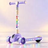 Rainbow Letter Kids Scooter with LED Light-Up Wheels & Music