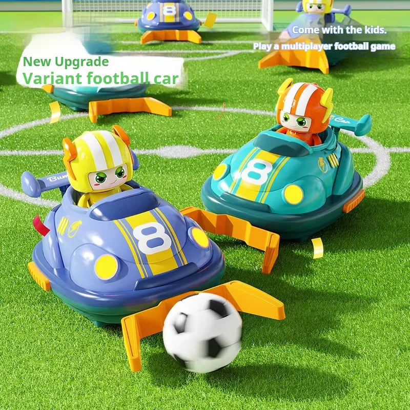 RC Bumper Football Car – 2-Player Set with Controllers &amp; Mini Football