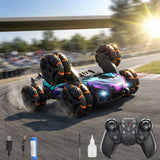 High-Speed RC Drift Car with 6 Wheels, 360° Rotation, Steam Effects & LED Lights