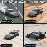 RC Drift Porsche 911 | Remote Control 4 Wheel Drive Drift Car | 1:24 Scale High Speed Car With Cones & Replaceable Tyres
