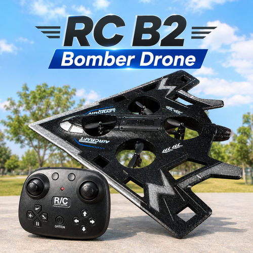 RC Foam Bomber Fighter Jet – Remote Control Plane for Kids