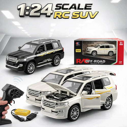 RC Land Cruiser Diecast Model – 1:24 Scale with Light &amp; Sound
