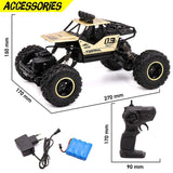 RC Rock Crawler – 1:18 Scale Alloy 4WD Off-Road Remote Control Car for Kids