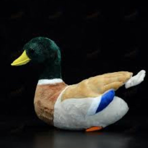 Realistic Mallard Duck Plush Stuffed Toy with Premium Faux Fur