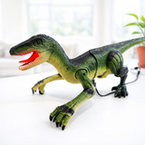 Remote Control Dinosaur Toy with Walking Action, Light & Spray Effect