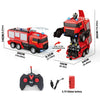 Transforming Fire Truck Robot Toy | 2-in-1 RC Fire Engine Deformation Car for Kids