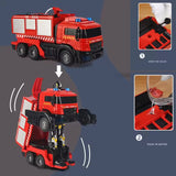Transforming Fire Truck Robot Toy | 2-in-1 RC Fire Engine Deformation Car for Kids