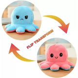 Reversible Octopus Plush Toy – Flip Mood Toy (Happy/Sad Face)