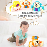 Rolling Banana Monkey Toy with Touch Sensor & Music | Dancing Monkey for Kids