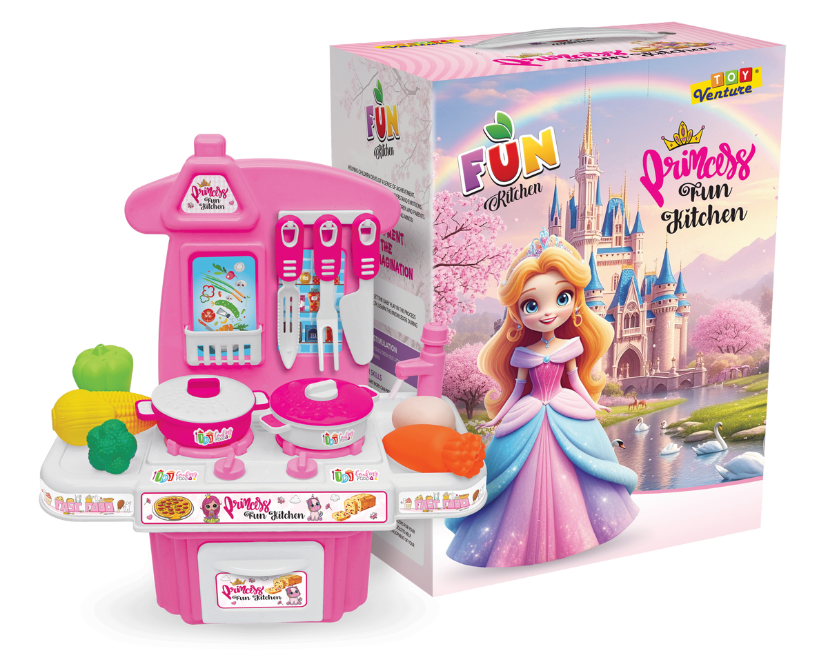 Royal Pink Princess Kitchen Playset for Girls
