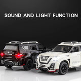 1:24 Diecast Nissan Patrol SUV Model Car – Pull-Back with Lights & Sound