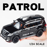 1:24 Diecast Nissan Patrol SUV Model Car – Pull-Back with Lights & Sound