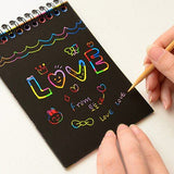 Scratch Art Notebook Set for Kids – Rainbow Magic Scratch Paper Drawing Pad